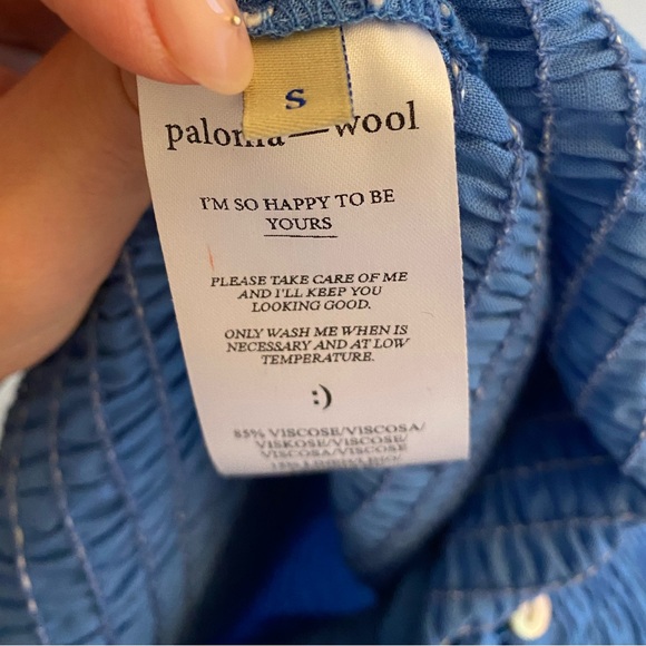 Paloma Wool Livi Top Blue Button Tank Top - Picture 5 of 5